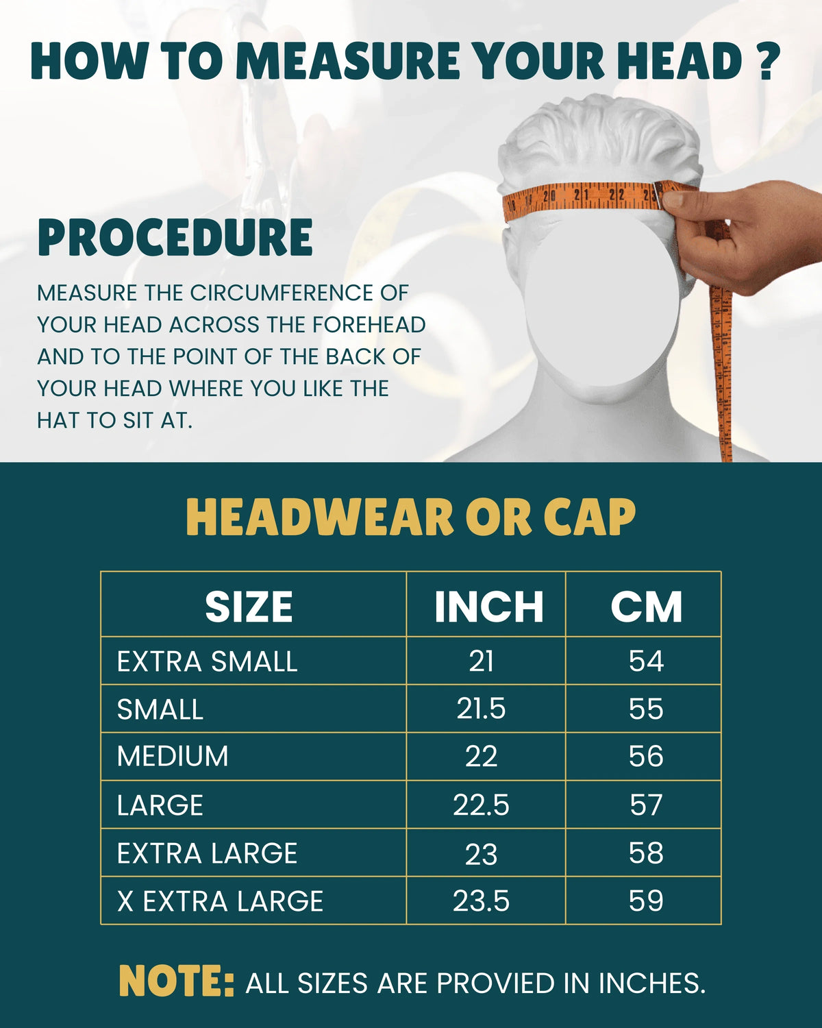 English Size Chart